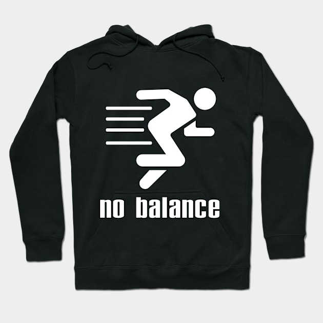 No Balance white logo Hoodie by sufian